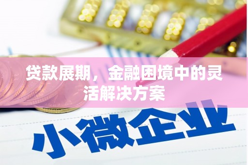 芝罘贷款展期，金融困境中的灵活解决方案
