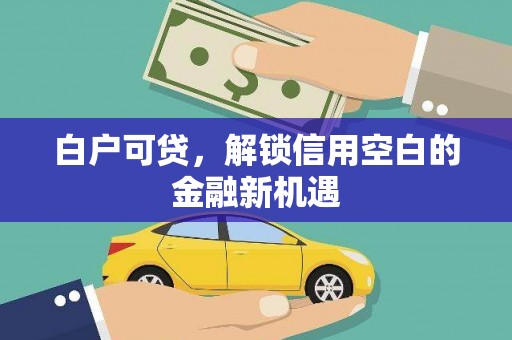 芝罘白户可贷，解锁信用空白的金融新机遇