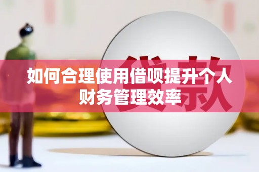 芝罘如何合理使用借呗提升个人财务管理效率