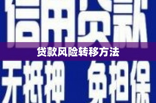 芝罘贷款风险转移方法