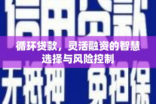 芝罘循环贷款，灵活融资的智慧选择与风险控制