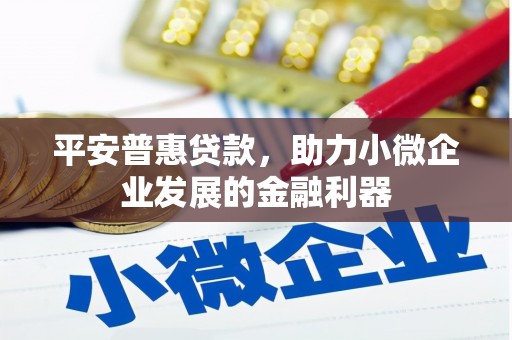 芝罘平安普惠贷款，助力小微企业发展的金融利器